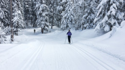 Private cross country ski lessons at the Altiport in Meribel