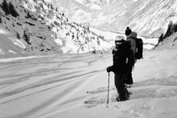 Snow safety skills training session in Courchevel