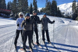 Cross country ski lesson for a private group in Meribel