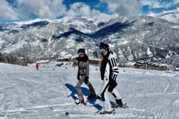 Ski guiding on the piste in Courchevel 1850